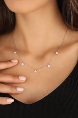 Dangle Star Silver Chain Necklace