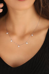 Dangle Star Silver Chain Necklace