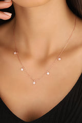 Dangle Star Silver Chain Necklace