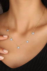 قلادة فضية متدلية على شكل عين شريرة