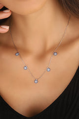 قلادة فضية متدلية على شكل عين شريرة