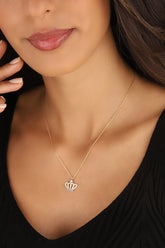 Sterling Silver Crown Necklace, Personalized Initial Necklace