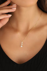 Sterling Silver Pendant with a Single Stone in the Middle