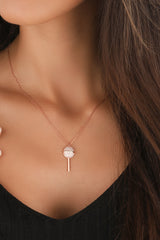 قلادات الحلوى / ميداليات مصاصات الحجر الأبيض / ميداليات التوفي / مجوهرات مجموعة الحلوى