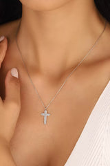 925 Silver Cross Necklace, Dainty Gold Cross Necklace, Small Cross Necklace, Tiny Cross Necklace