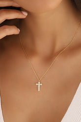 Small Cubic Zircon Cross / Baptism Gift / Communion / Christmas Gif / Religious