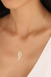 925 Sterling Silver Angel Wing Necklace, Sympathy Bereavement Gift, Memorial Jewelry