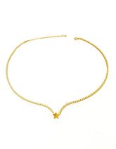 Star Tennis Necklace, Cubic Zirconia Gemstone 925 Sterling Silver Rose Gold Vermeil