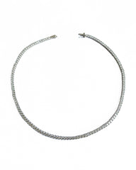 3 mm White Colorful Stone Gold Diamond Tennis Chain Necklace