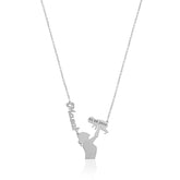 Personalized Sterling Silver Name Necklace – Mother’s Name & Newborn Baby Date