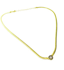 قلادة فضية عصرية منسوجة بسلسلة إيطالية