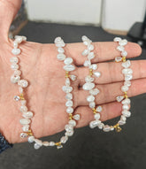 925 Sterling Silver Teardrop Crystal Real Pearl Necklace | Elegant & Dainty Jewelry for Women