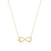 Silver Infinity Necklace with Valentine's Personalized initials