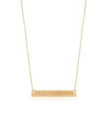 Souvenir Silver Necklace with Roman Numerals and Important Days