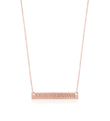 Souvenir Silver Necklace with Roman Numerals and Important Days