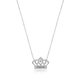 Personalized Prince or Princess Crown Necklace – Sterling Silver Name Jewelry for Kids & Adults