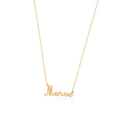 قلادة اسم شخصية مكتوبة بخط اليد مائل