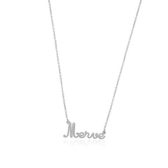 قلادة اسم شخصية مكتوبة بخط اليد مائل