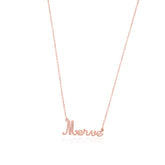 قلادة اسم شخصية مكتوبة بخط اليد مائل