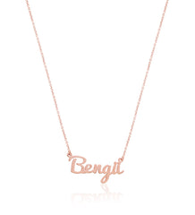 قلادة اسم شخصية مكتوبة بخط اليد مائل