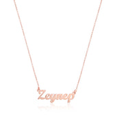 Silver Handwritten Model Name Necklace - Special Day and Person Gift