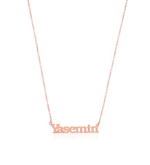 Personalized Name Necklace: Sterling Silver, Rose Gold Plated