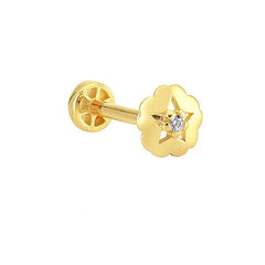Stone Star 14K Gold Tragus Piercing