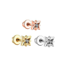 Single Stone 14K Gold Tragus Piercing