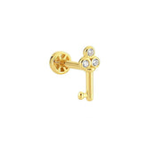 Key, Stone 14K Gold Tragus Piercing