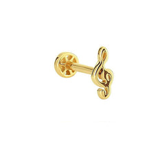 Solfeggio Non Stone 14K Gold Tragus Piercing