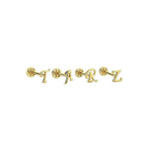 Studded Letter 14K Gold Tragus Piercing