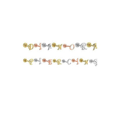 Studded Letter 14K Gold Tragus Piercing
