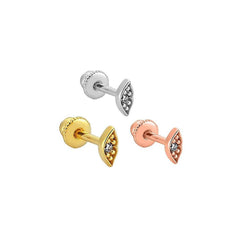 One Stone Eye 14K Gold Tragus Piercing