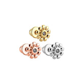 Single Stone Daisy 14K Gold Tragus Piercing