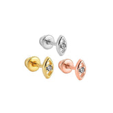 One Stone Eye 14K Gold Tragus Piercing
