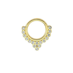 Stone 14K Gold Helix Piercing