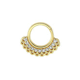 Zircon Stone, 14K Gold Helix Piercing