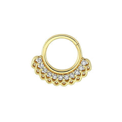 Zircon Stone, 14K Gold Helix Piercing