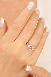 Pink Swarovski Stone Silver Ring