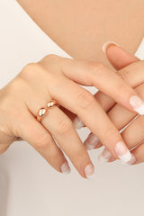 Sterling Silver Double Heeled Ring