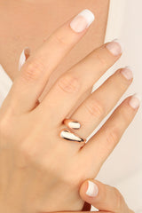 Non Stone Silver Double Heeled Twisted Ring