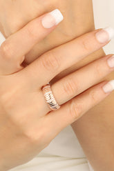 خاتم فضة بحجر أبيض