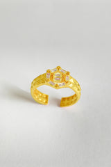 Baguette Stone Hexagon Silver Ring