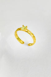 One Stone Silver Ring