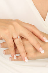 خاتم فضي بحجر واحد