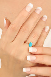 خاتم فضة من مينا الفيروز