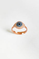 Aquamarine Stone Silver Joint Ring