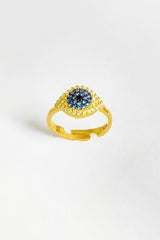 Aquamarine Stone Silver Joint Ring