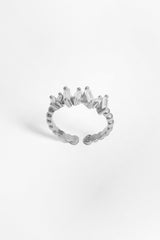 Baguette Stone Silver Ring