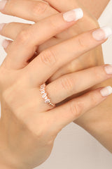 Baguette Stone Silver Ring